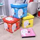 Cartoon Multi-function Storage Stool, Cloth Art Storage Box, Foldable Household Clothing Box, Car Storage Box