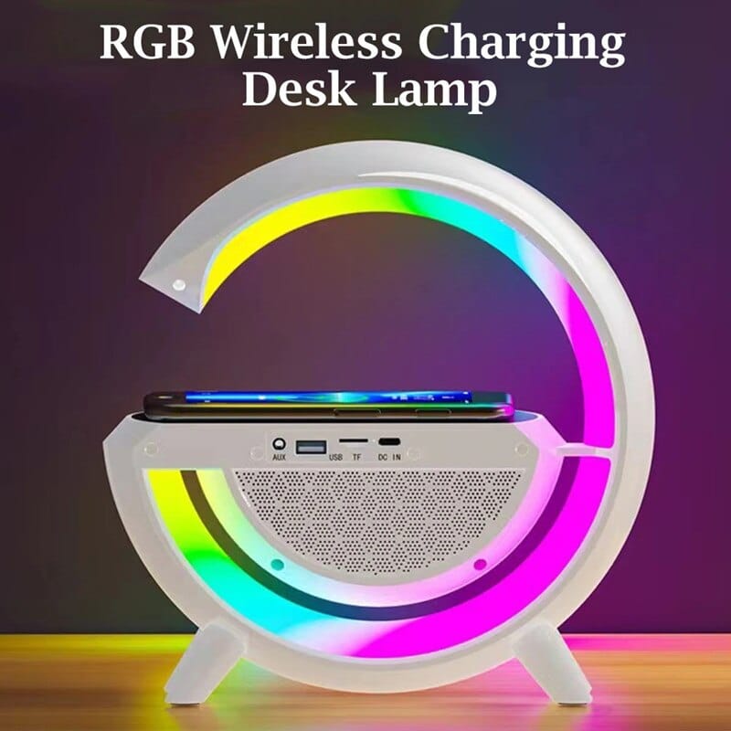 G Shape Best RGB Lamp | Speaker Lamp Wireless Charging Desk Lamp